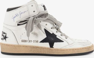 Golden Goose Sneakers Sky Star in pelle con iconico logo laterale - GOLDEN GOOSE DELUXE BRAND - gender_Woman