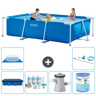Intex Piscina Con Estructura Rectangular - 300x200x75 Cm - 7-piezas S40155