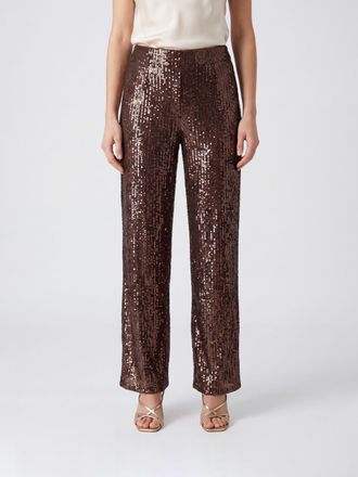 P.A.R.O.S.H. P. A.R. O.S. H. Pantaloni palazzo a vita alta ricoperti di paillettes
