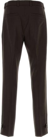 Gucci Mens Wool Gabardine Trousers Brown