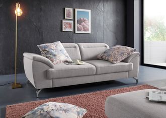 Sit&more 2,5-Sitzer »Percy« 12 cm Fusshöhe, Sitztiefenverstellung, wahlweise Kopfteilverstellung