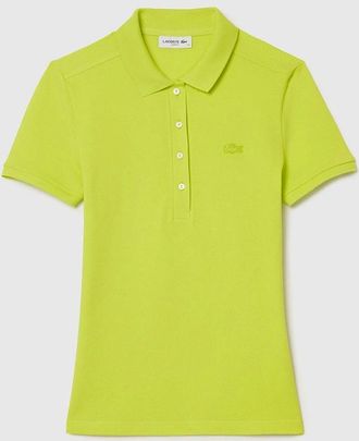 Lacoste Womens L.12.D Slim-Fit Polo Shirt - Yellow - Size: 10