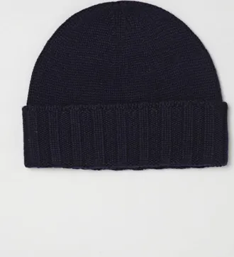 Drumohr Pure Cashmere Rib-Knit Beanie Hat with Cuff