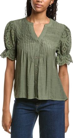 Nanette Lepore Eyelet Sleeve Blouse