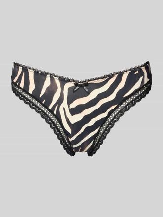 HUGO BOSS String mit Spitzenbesatz in Black, Gr&ouml;&szlig;e XL