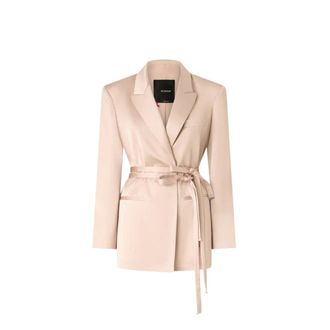 Pinko Pinko, Dames, Jassen, Beige, Maat: M Satijn