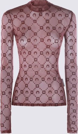 Marine Serre Top Aubergine-Donna