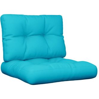 vidaXL Cojines para palés 2 piezas tela turquesa vidaXL