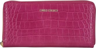 Carlo Colucci Wallet met logo print - Dames - Portefeuilles - Roze - ONE Size - Accessoires