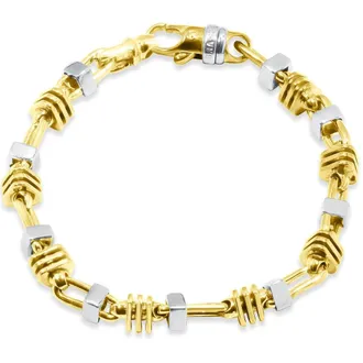Pompeii3 Mens Link 14k Gold (54gram) or Platinum (88gram) 6-7mm Bracelet 9.25