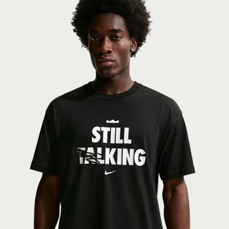 Nike LeBron Shut Up and Dribble Nike Mens Basketball T-Shirt in Black | IH8583-045