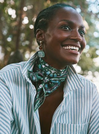 Liberty Womens Lodden pure silk sweet nature scarf Made with Liberty Fabric