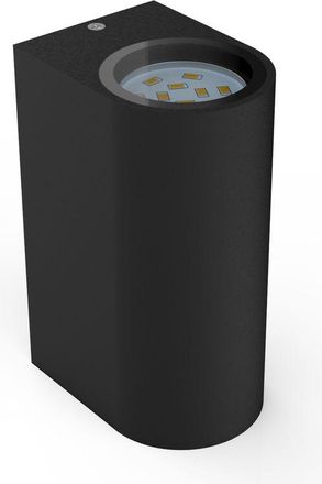 B.K.Licht B.k.licht - Aplique De Pared Con Bombillas Gu10 Led Para Interiores Y Exteriores De Luz Blanca C&aacute;lida, Con &Iacute;ndice De Protecci&oacute;n Ip44, 2 X 5 W, 800 L&uacute;m