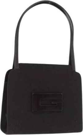 Gucci Pre-owned Handbags, female, Black, Size: ONE SIZE Pre-owned Vintage Canvas Hand Bag