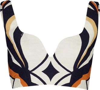 La DoubleJ Baia Crop Top - Dames - Tops zonder mouwen - Veelkleurig - L - Katoen - Tops