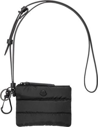 Moncler Moncler Caradoc Card Metal Logo Holder, Men, Black, Size: One Size