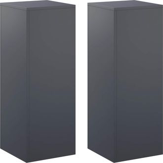 vidaXL Soporte De Plantas 2 Pcs Gris Antracita 30 X 30 X 80 Cm Vidaxl