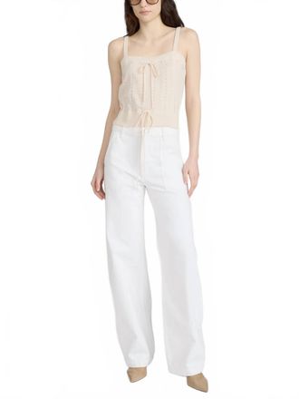 Frame Denim The Bow Cargo Jeans In White