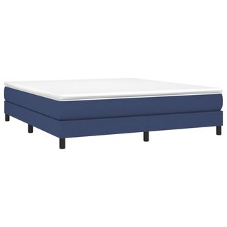 vidaXL Cama Sin Colch&oacute;n Tela Azul 160x200 Cm Vidaxl