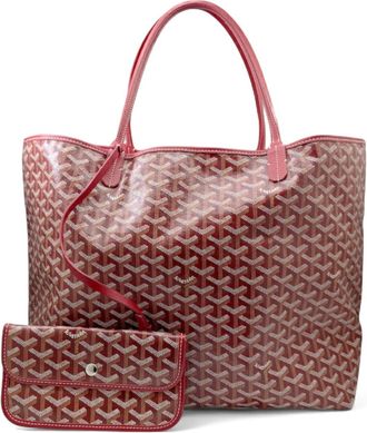 Goyard Red Color Coated Canvas Shoulder Bag Tote Bag (Pre-Owned)