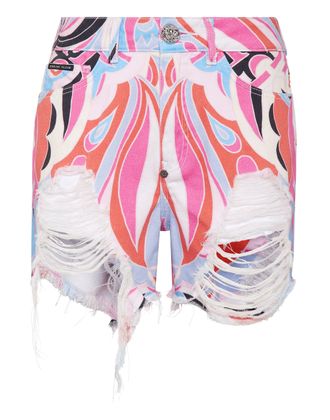 Philipp Plein Denim Korte Broek Circus