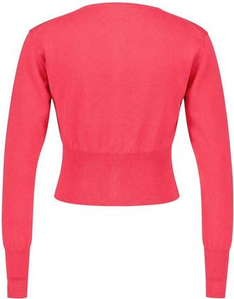 Vivienne Westwood Womens Bea Cropped Cardigan - Vivienne Westwood Cotton Pink Ready-To-Wear Knitwear