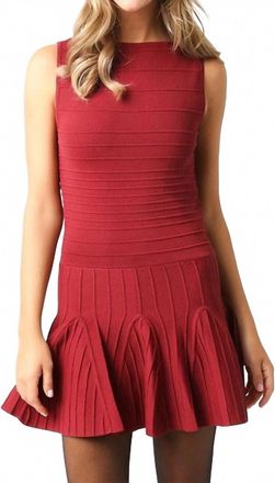 Olivaceous Heather Mini Dress In Burgundy