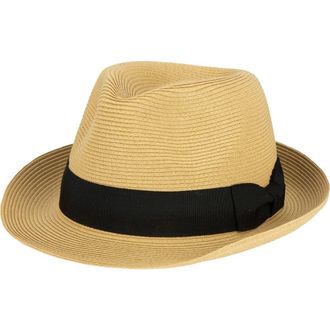 San Diego Hat Company Stingy UPF 50+ Fedora in Natural at Nordstrom Rack