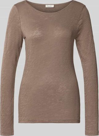 Marc O'Polo Regular Fit Langarmshirt aus reiner Baumwolle in Taupe, Gr&ouml;&szlig;e XXL