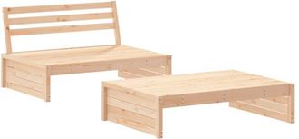 vidaXL Juego De Muebles De Jard&iacute;n 2 Piezas Madera Maciza De Pino Vidaxl