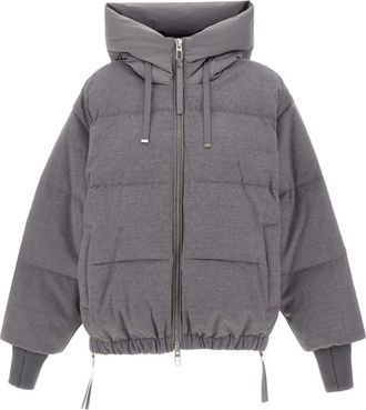 Duno quilted hooded down jacket - Grey