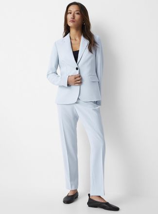 Contemporaine Womens Suiting crepe pant Fit: Straight leg, high rise