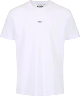 Iceberg Regular-Fit Katoenen Jersey T-Shirt - Heren - T-shirts - Wit - M - Katoen - Tops