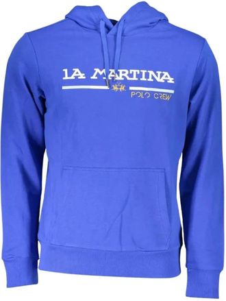 La Martina Geborduurde hoodie - Heren - Sweatshirts & Hoodies - Blauw - Maat: 3XL