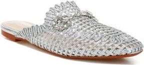 London Rag Roboma Crystal Embellished Mule in Silver at Nordstrom Rack, Size 5