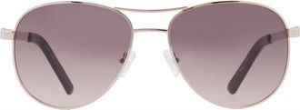 Guess Grey Pilot Ladies Sunglasses GF0408 32F 61