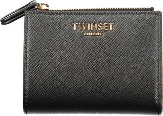Twinset Portemonnee met Muntvakje - Dames - Portefeuilles - Zwart - ONE Size - Polyester - Accessoires
