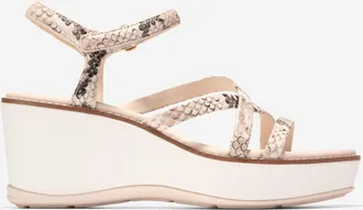 Cole Haan Womens Grand Ambition Azzura Strappy Wedge Sandal - Beige Size 10.5