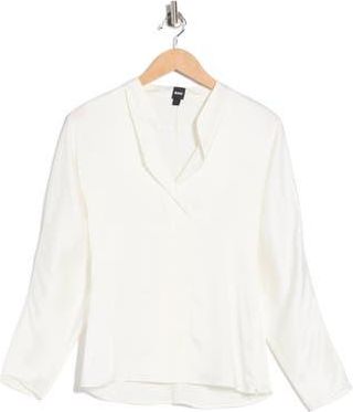 BOSS Bacilia Woven Top in Open White at Nordstrom Rack, Size 6