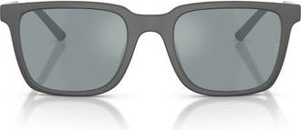 Oliver Peoples x Roger Federer Mr. Federer 52mm Polarized Rectangular Sunglasses in Anthracite /Grey Polar Mirror at Nordstrom