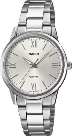 Casio Womens Silver Dial Stainless Steel Analog Dress Watch - LTP-1303DD-7AVDF