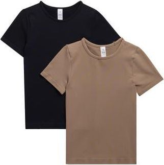 Yogalicious Assorted 2-Pack Skin T-Shirts in Mountain Trail/Black at Nordstrom Rack, Size X-Small