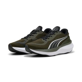 Puma Laufschuh PUMA SCEND PRO 2, Damen, Gr. 44,5, gr&uuml;n (schwarz olive, puma schwarz), Textil, Schuhe Laufschuh