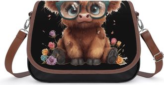 Generic Highland Cow Crossbody Bags for Women Shoulder Messenger Bag Purse Handbags