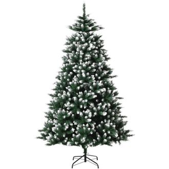 HOMCOM Homcom - Rbol De Navidad De 210 Cm Altura Con 2012 Ramas Soporte Para Interiores Verde