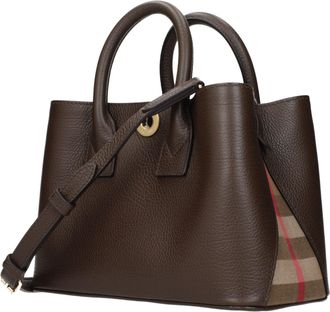 Burberry Leather Tote Bag - Brown
