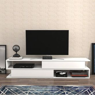 Decorotika Cortez Modern Tv Stand Tv Unit for Tvs up to 72 inch in White