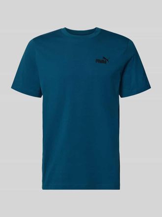 Puma Regular Fit T-Shirt mit Logo-Stitching in Petrol, Gr&ouml;&szlig;e XXL