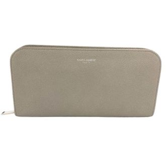 Saint Laurent Pre-owned Leather Wallet - unisex - Yves Saint Laurent Vintage - Vintage Wallets - Gray - ONE SIZE - Pre-owned