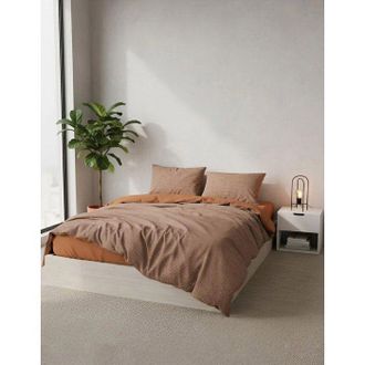 OEM Juego De Cama King Size - 1 Funda N&oacute;rdica 240 X 220 Cm + 2 Fundas De Almohada 60 X 60 Cm - 100% Algod&oacute;n Reforzado - Caramelo
